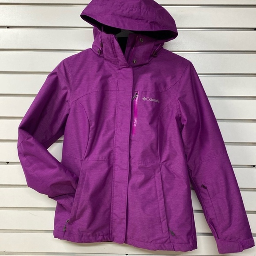 Columbia Purple Hooded Winter ski Jacket
